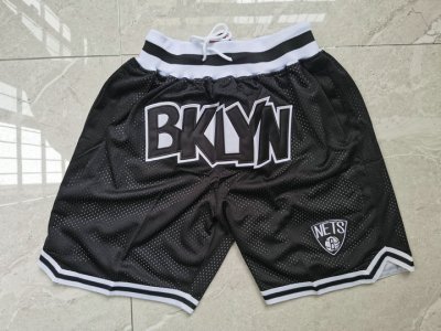 NBA Brooklyn Nets Just don shorts Noir